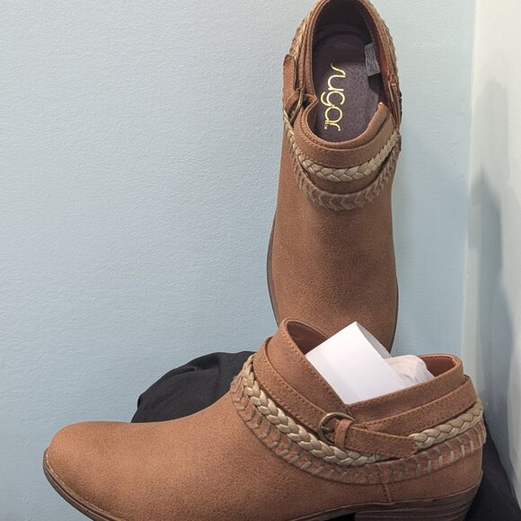 Brown Suede Booties - Picture 2 of 6